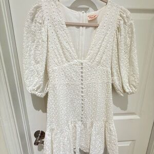 Showpo Ivory Eyelet Dress